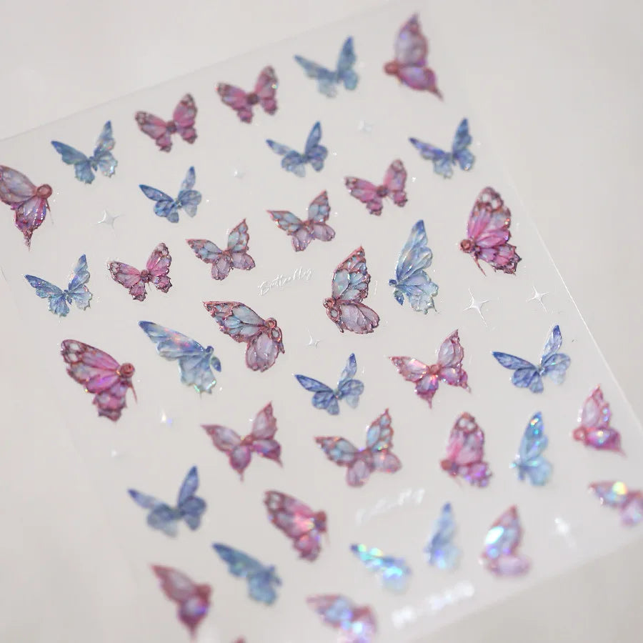 Kawaii Butterfly Nail Stickers for Stunning Manicure Decor - Smarsty