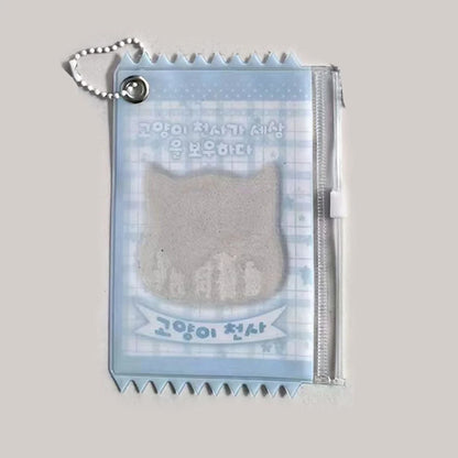 INS Transparent Candy Bag Badge Holder Korean Photocard Holder Display Bag Pendant Idol Photo Card Protective Cover Card Holder