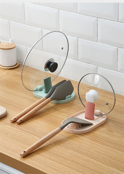 Kitchen Organizer Pot Cover Storage Pancake Turner Rack Soup Ladle Scoop Holder Dish Drain Rack Kitchen Gadgets Accessories