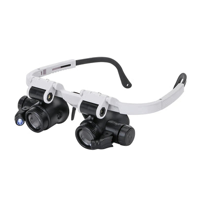 Telescopic Jeweler Magnifier 8X/15X/23X Loupes 2 LED Light Lens Magnifying Glasses for precision work Eyewear Reading Watchmaker