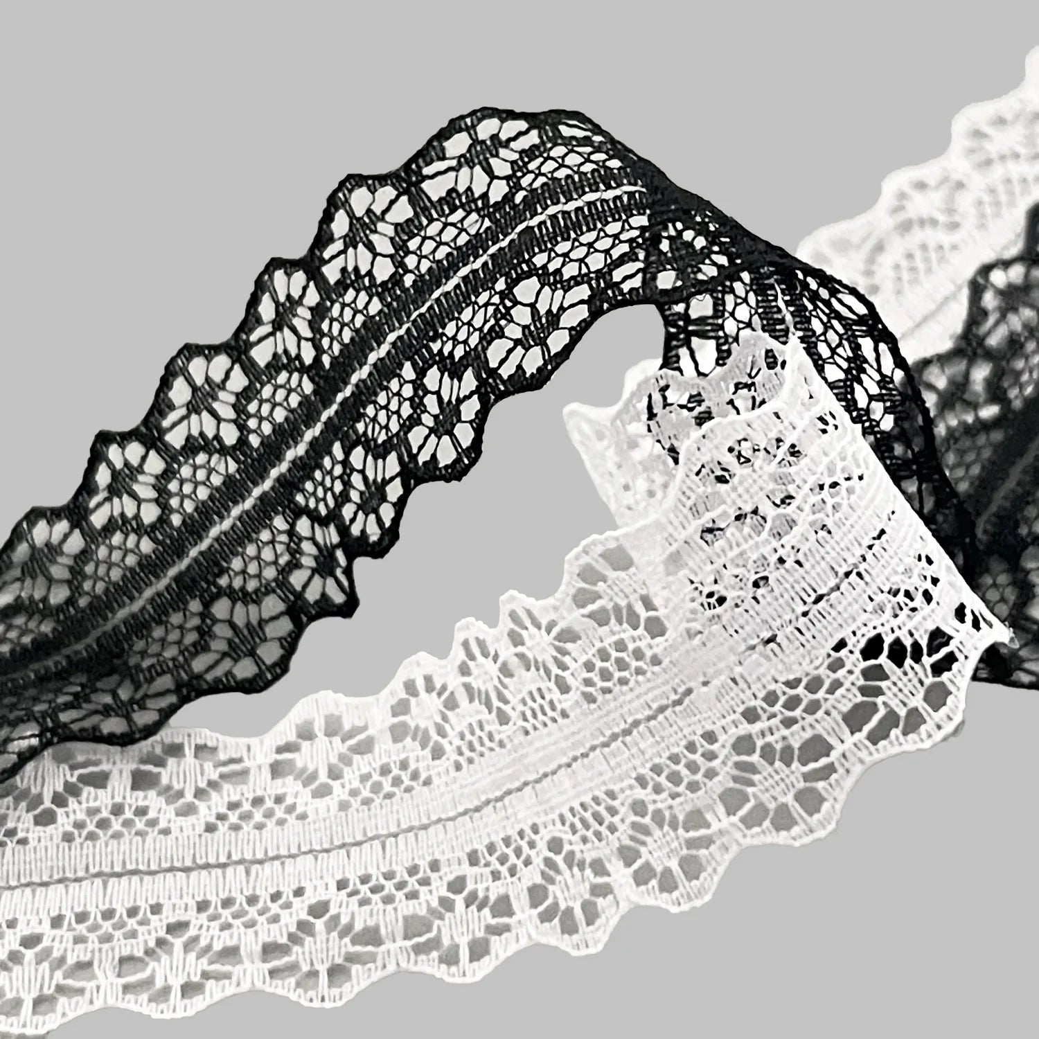 1Pair Fancy Lace Shoelaces for Women Casual Shoes Width Flat Shoelace for Sneakers Black White Shoe Laces Accessorices - Smarsty