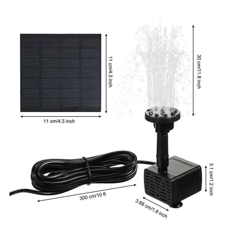 Solar Fountain Pump Kit With Versatile Individual Panels - Smarsty