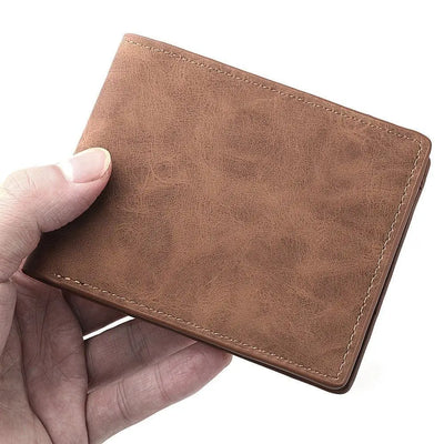 Multi-card Slot Men Wallet Fashion Folding Large-capacity Coin Purse PU Leather Short Purse - Smarsty