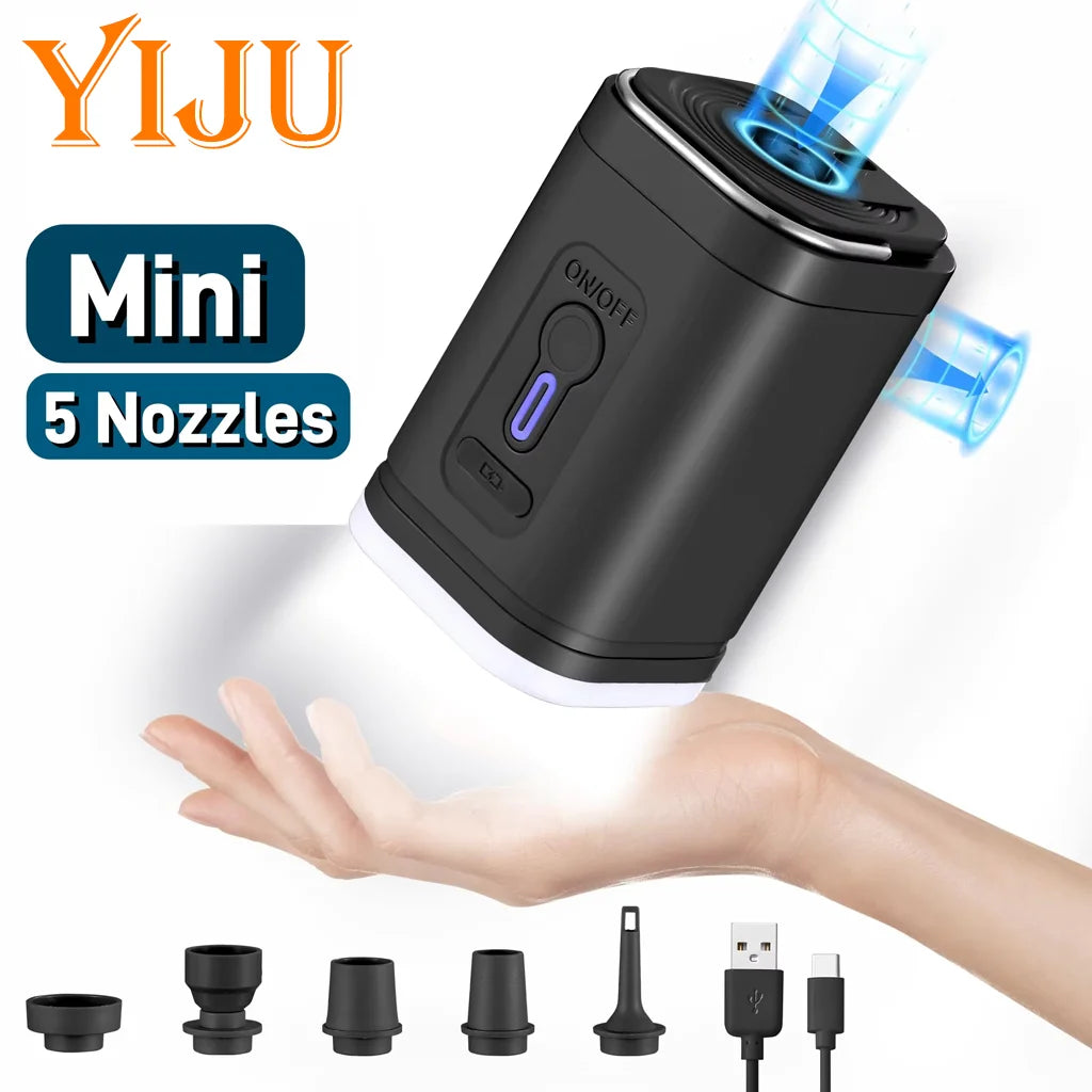 Mini Portable Air Pump USB Rechargeable Inflate Deflate - Smarsty