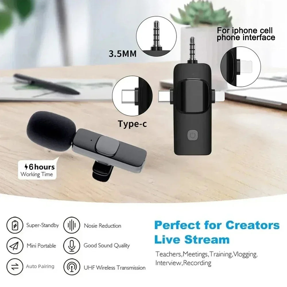 Basix Professional Wireless Lavalier Microphone for Live Recording - Smarsty