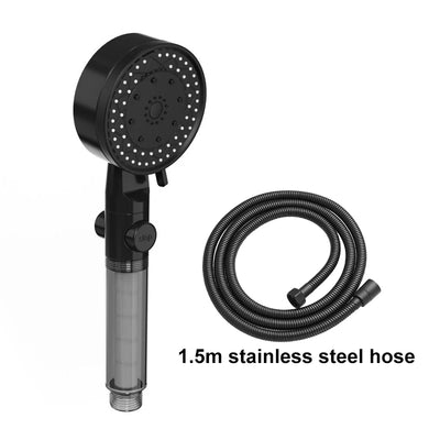 High Quality 8 Mode Shower Head Water Filter Adjustable High Pressure Shower Portable One-Key Stop Shower Bathroom Accessories - Smarsty