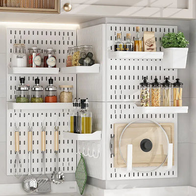 No Punching Pegboard Wall Organizer Panel Shelves For Gamer Room,bathroom,kitchen Storage Rack Organizer Pegboard Accessories by Smarsty
