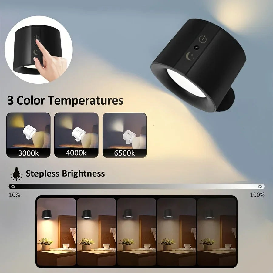 Modern Magnetic LED Wall Lamp with Remote Control - Smarsty