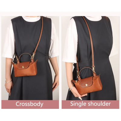 1 Set Bag Strap For Longchamp Mini Punch-free Genuine Leather Shoulder Strap Set Transformation Crossbody Strap Bag Accessories - Smarsty