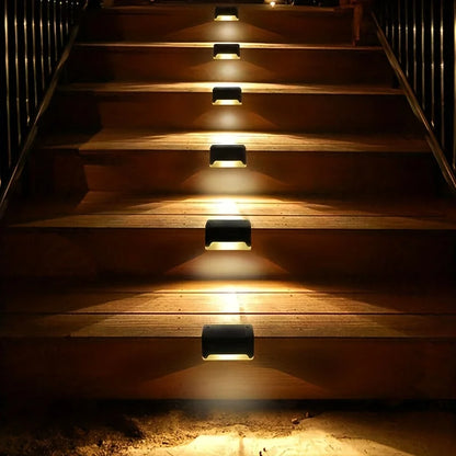 4 Pack LED Solar Stair Lights for Safe Outdoor Lighting - Smarsty
