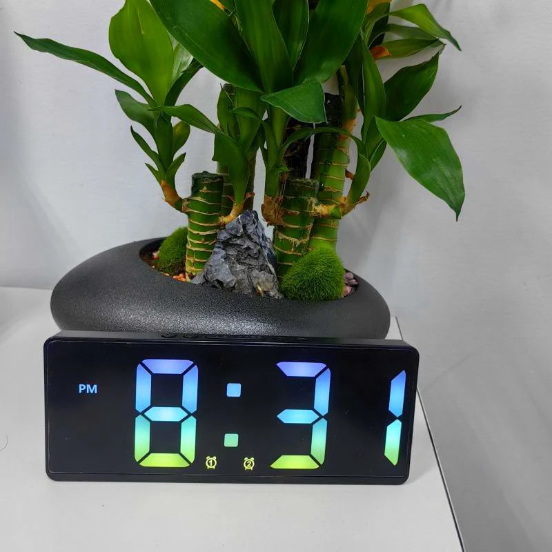 Voice Control Digital Alarm Clock with Temperature Display - Smarsty
