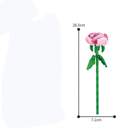 13 Styles Pretty Flower Building Blocks Rose Valentine's Lavender Peach Lily Of The Valley Tulip Bricks DIY Home Ornaments by Smarsty