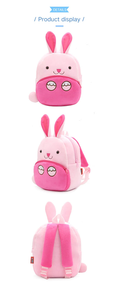 Soft Plush Kids Backpack With Cartoon Animal Design - Smarsty
