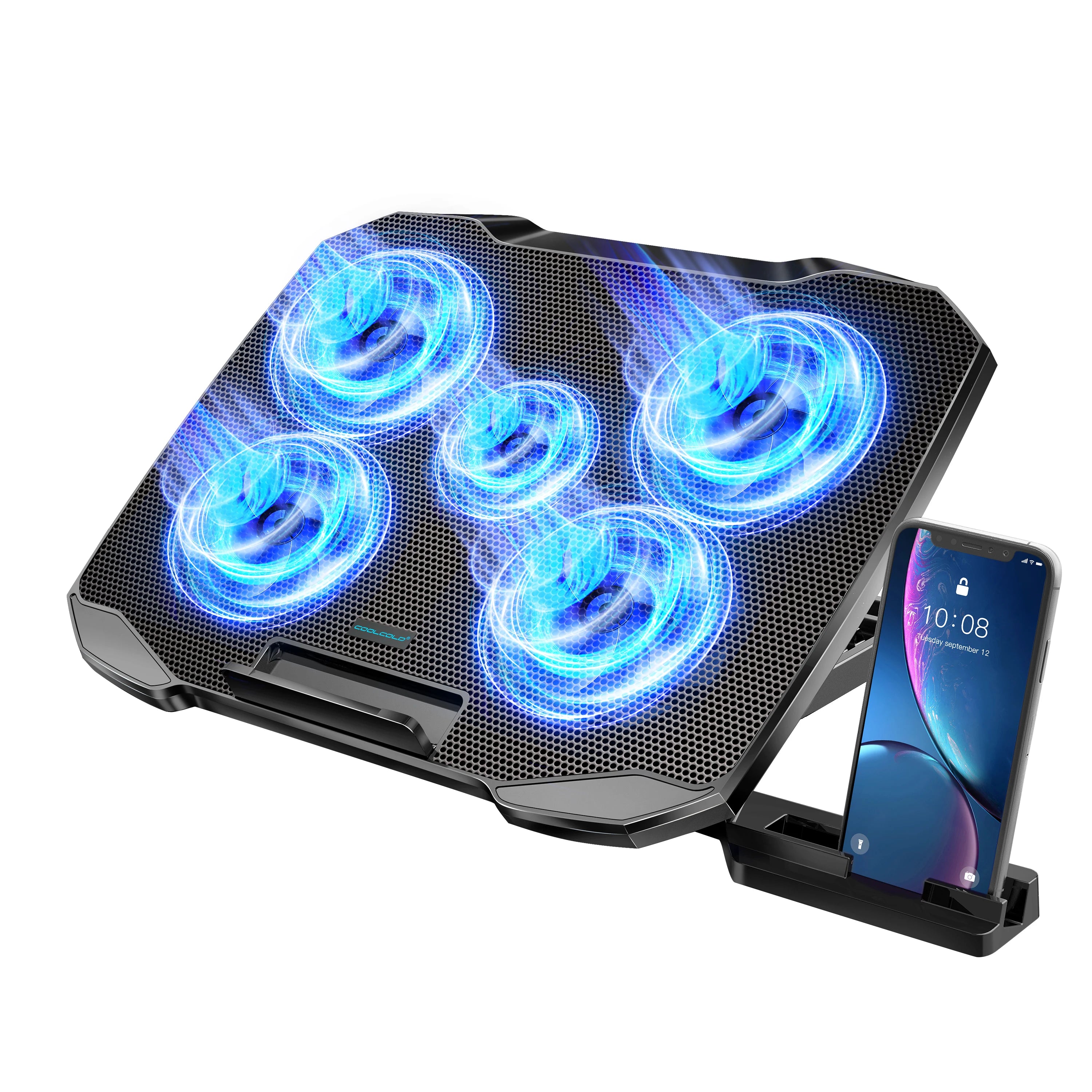 Laptop Cooling Pad 12 17 Inch With Five Quiet Fans