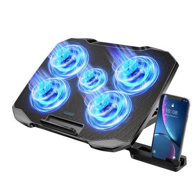 Laptop Cooling Pad 12 17 Inch With Five Quiet Fans - Smarsty