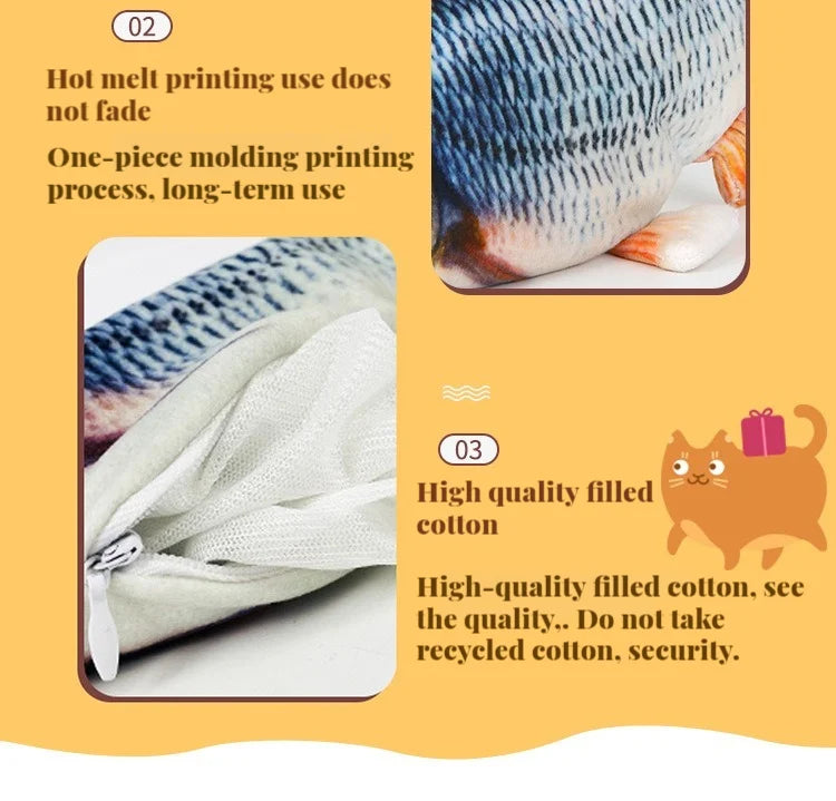Electric Cat Toy Dancing Fish Interactive Plaything - Smarsty
