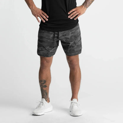 2024  Men's Running Shorts Single-Layer Woven Quick Dry Gym Solid Color Fitness Sports Casual Workout Sportswear Fifth Pants New - Smarsty