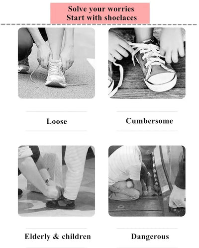 1Pair Elastic Lazy Shoelaces No Tie Shoe Laces Sneakers Flats Shoelaces for Kids Adult Quick Shoelace Fit All Shoes Freeshipping - Smarsty
