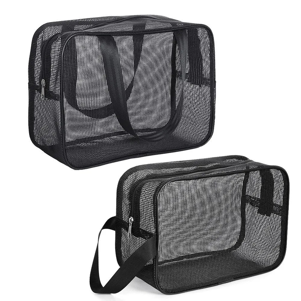Mesh Shower Caddy Tote Bag Cosmetic Storage Organizer Large - Smarsty