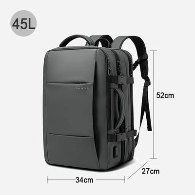 BANGE Expandable Men's Backpack Waterproof 17.3 in Laptop Backpack Man Large Capacity Hiking Travel Bag Male Backpacks for Men - Smarsty