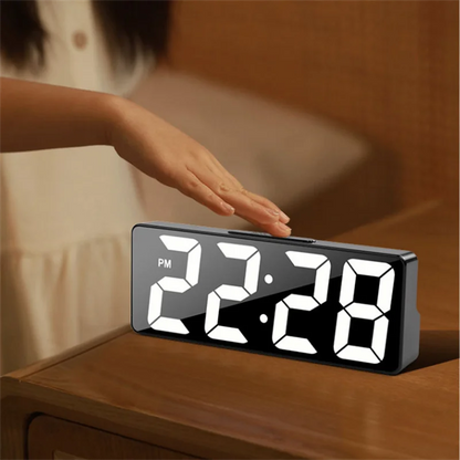 LED Digital Alarm Clock with Adjustable Brightness and Temperature Display - Smarsty