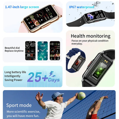 Waterproof Smartwatch for Men and Women with Heart Rate Tracker - Smarsty