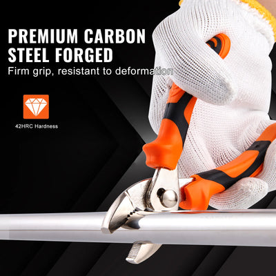 SucceBuy 8-Piece Pliers Set High Carbon Steel 12"/10"/8" Groove Joint Pliers 8" Linesman's Pliers 8" Long Nose Pliers