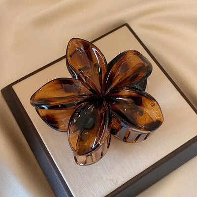 Womens Egg Flower Hair Claw Clips Large Secure Lightweight - Smarsty