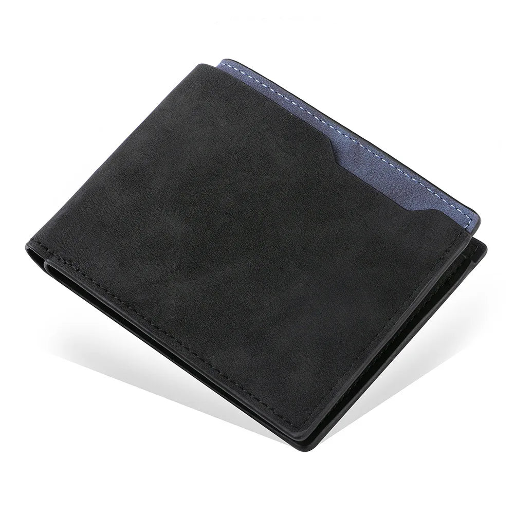 Men's Wallet Leather Billfold Slim Hipster Cowhide Credit Card/ID Holders Inserts Coin Purses Luxury Business Foldable Wallet - Smarsty