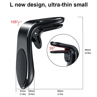 Magnetic Car Phone Holder Air Vent Clip Mount Rotatable - Smarsty