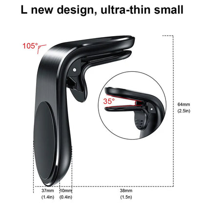 Magnetic Car Phone Holder Air Vent Clip Mount Rotatable - Smarsty
