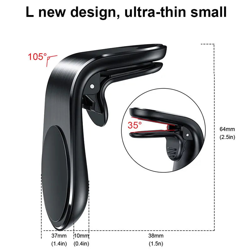 Magnetic Car Phone Holder Air Vent Clip Mount Rotatable - Smarsty