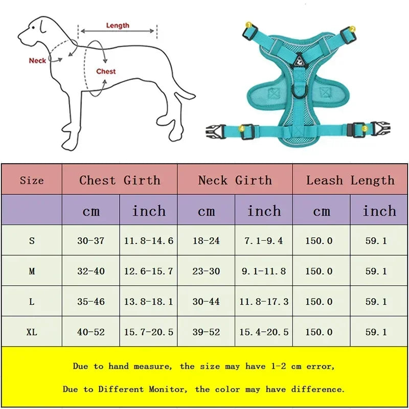 No Pull Adjustable Dog Harness and Leash Set - Smarsty