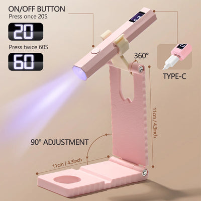 Mini UV Nail Lamp for Gel Polish Curing at Home - Smarsty
