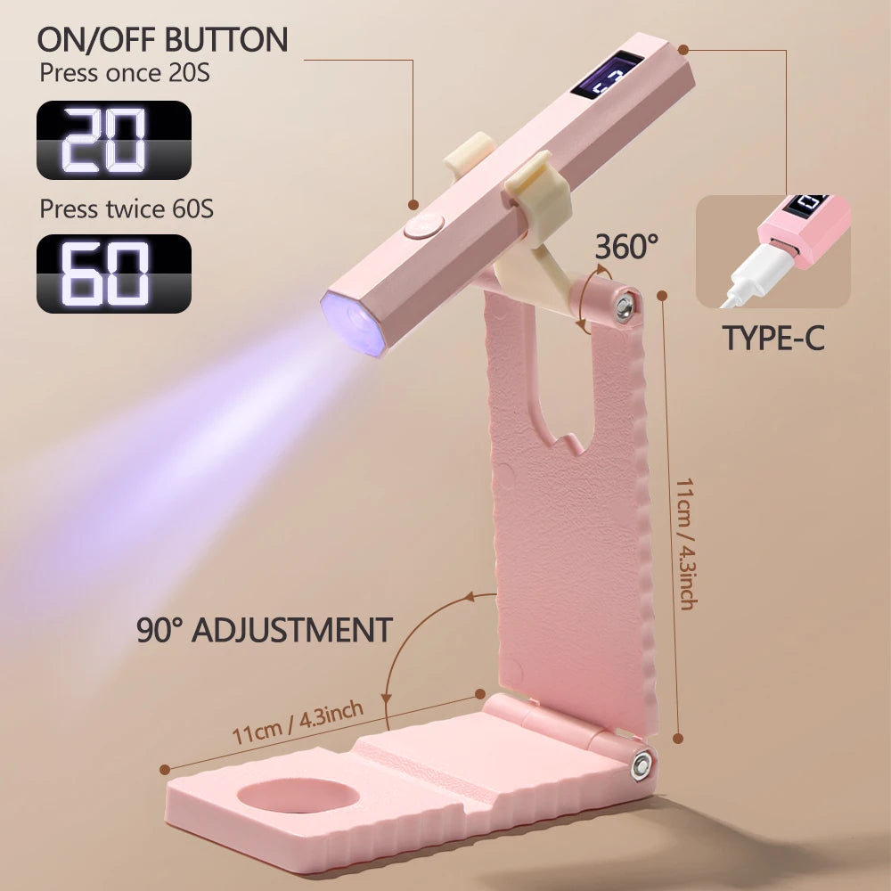 Portable UV LED Nail Dryer Lamp for Quick Curing - Smarsty
