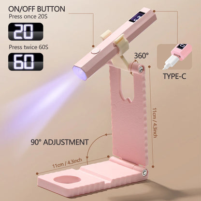 Portable UV LED Nail Dryer Lamp for Quick Curing - Smarsty