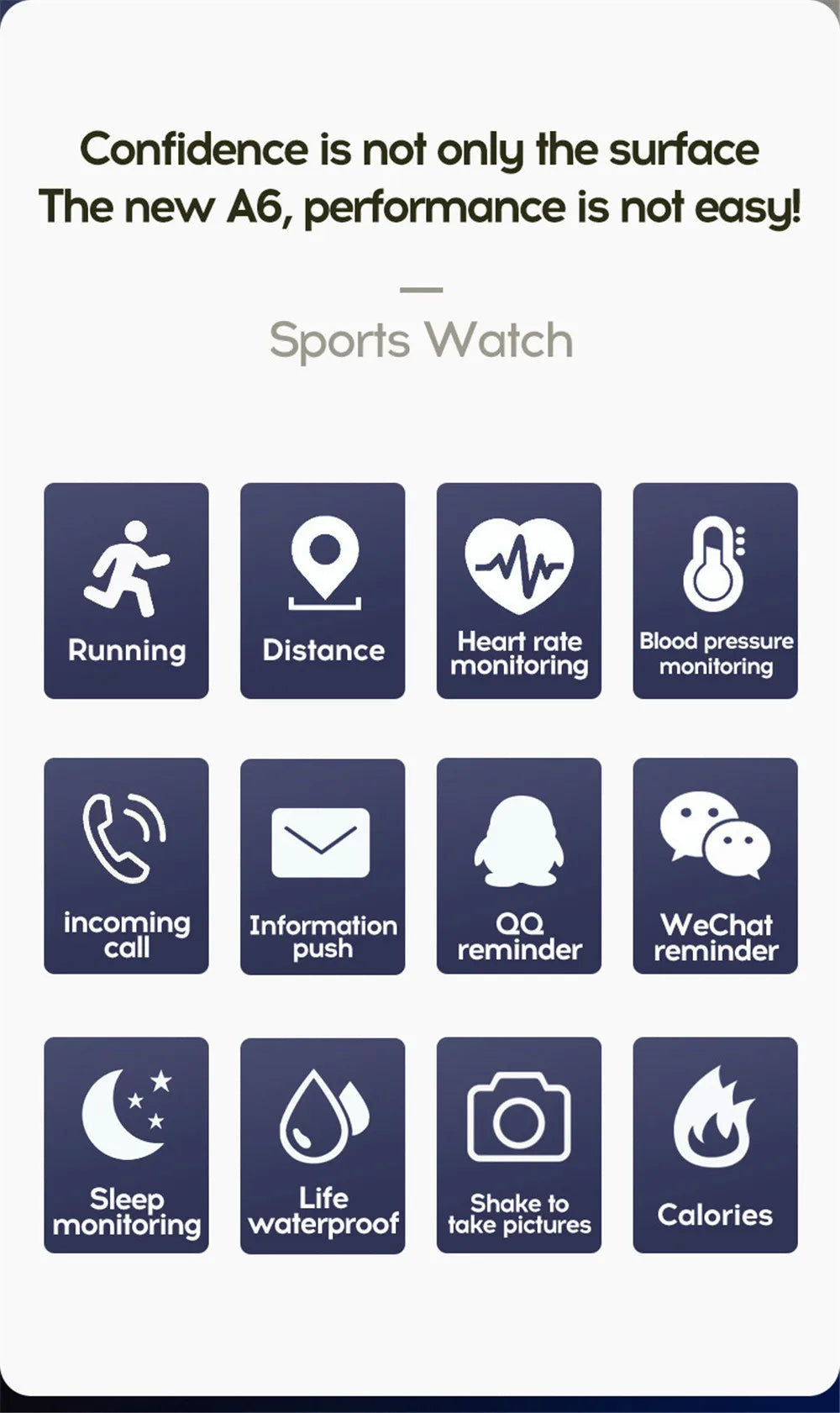 Smartwatch Fitness Tracker with Music Control and Pedometer - Smarsty