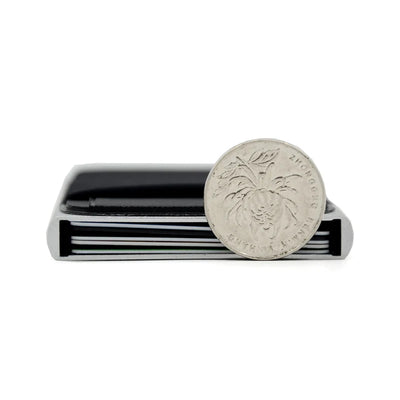 YUECIMIE Slim Aluminum Wallet With Elasticity Back Pouch ID Credit Card Holder Mini RFID Wallet Automatic Pop up Bank Card Case - Smarsty