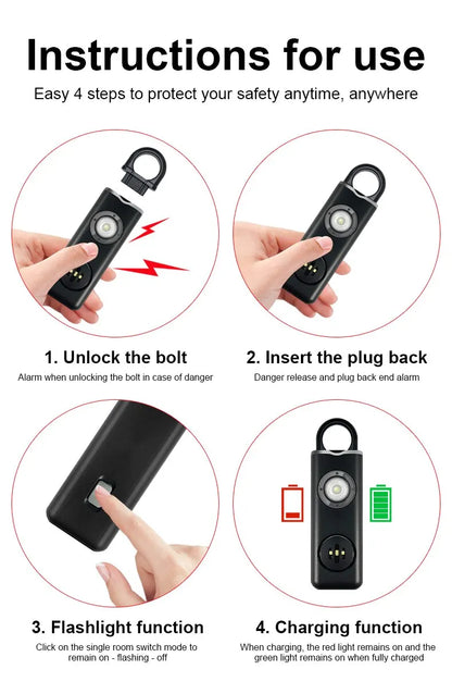 He Original Personal Safety Siren for Women - 130dB Siren, Strobe & Key Chain 3 Pop Colors AF2004 Anti Robbery Call for Help by Smarsty