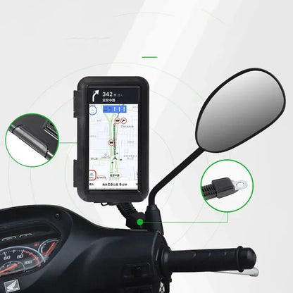 Waterproof Motorcycle Phone Holder Mount On Handlebar - Smarsty