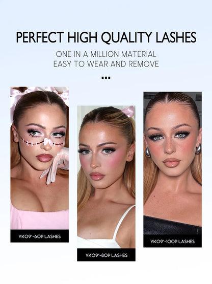 GROINNEYA DIY Fluffy Lash Clusters Kit for Volume - Smarsty