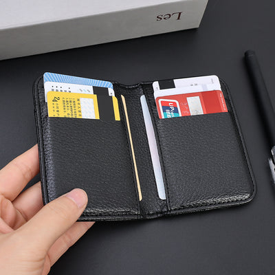 Portable Super Slim Soft Wallet PU Leather Mini Credit Card Wallet Purse Card Holders Men Wallet Thin Small Short Wallets - Smarsty