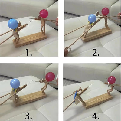 Double Battle Poke Balloon Toy Head Parent-child Interactive Toy Handmade - Smarsty