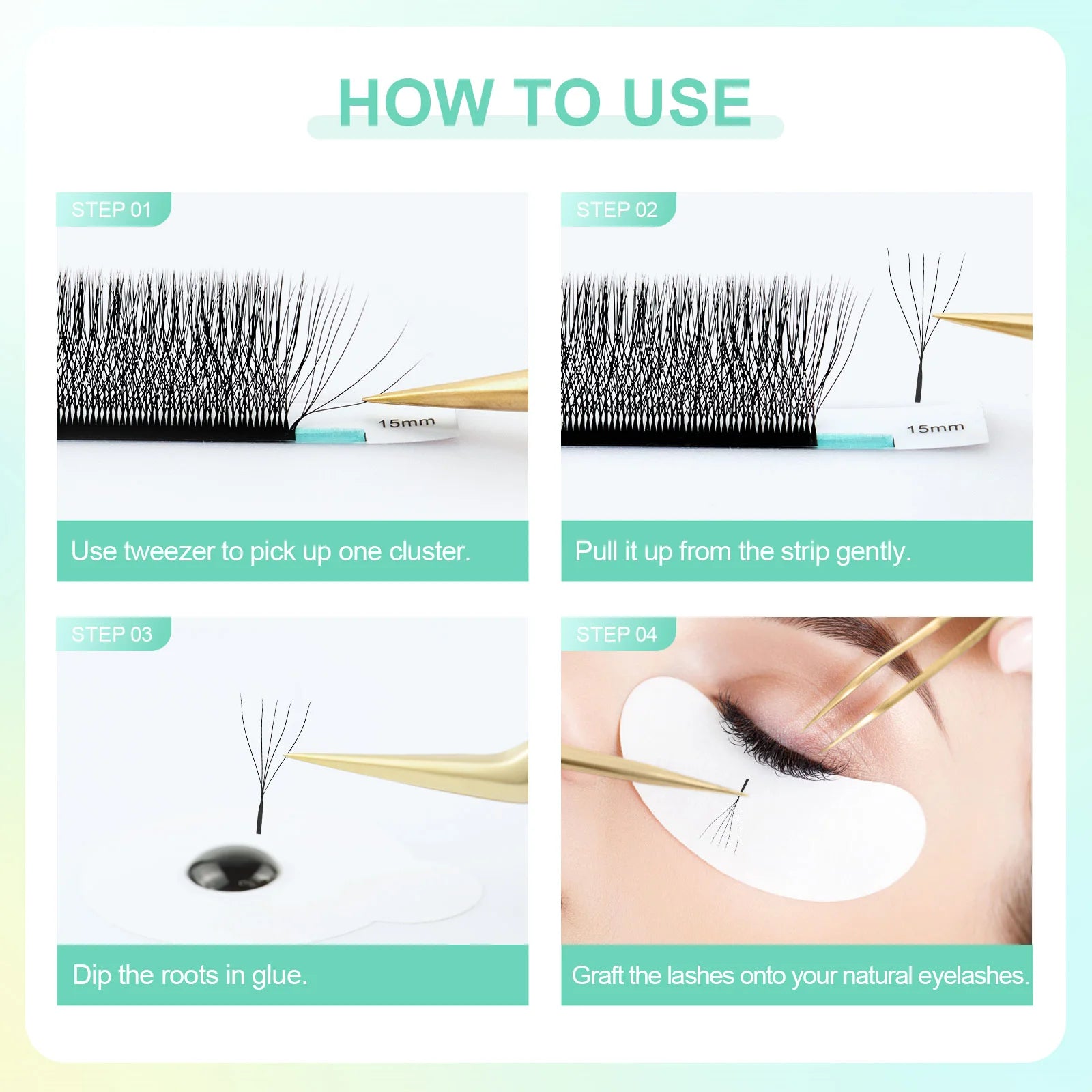 NAGARAKU 3D W Shape Premade Fans Eyelash Extensions - Smarsty