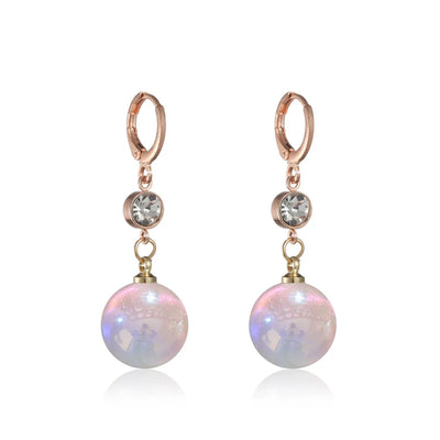 Pearl Long Earrings With Rhinestones For Wedding Fashion - Smarsty