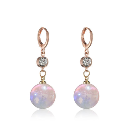 Pearl Long Earrings With Rhinestones For Wedding Fashion - Smarsty