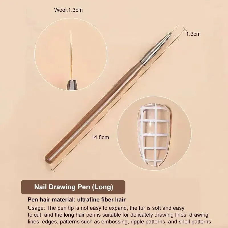 9PCS UV Gel Nail Brush Set for Creative Nail Art - Smarsty