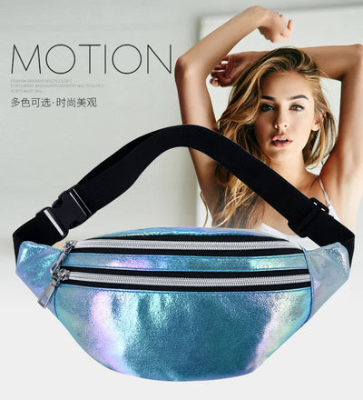 Holographic Fanny Pack Waist Bag For Travel And Beach - Smarsty
