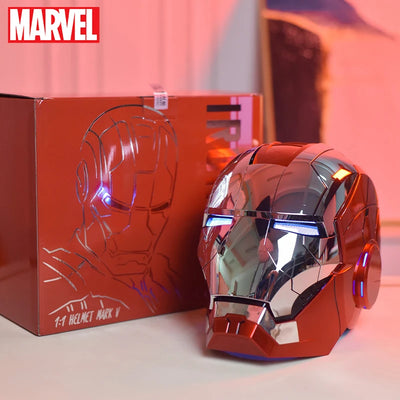 New AutoKing 1:1 Mk5 Iron Man Helmet Cosplay Voice Control Eyes with Light Model Toys for Adult Electric Wearable Christmas Gift - Smarsty