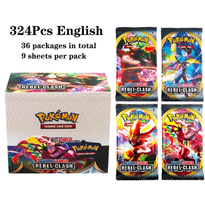 324pcs Pokemon TCG: Sword & Shield-Fusion Strike Booster Display Box (36 Packs) Board Game Card DESTINED RIVALS Stellar Crown - Smarsty